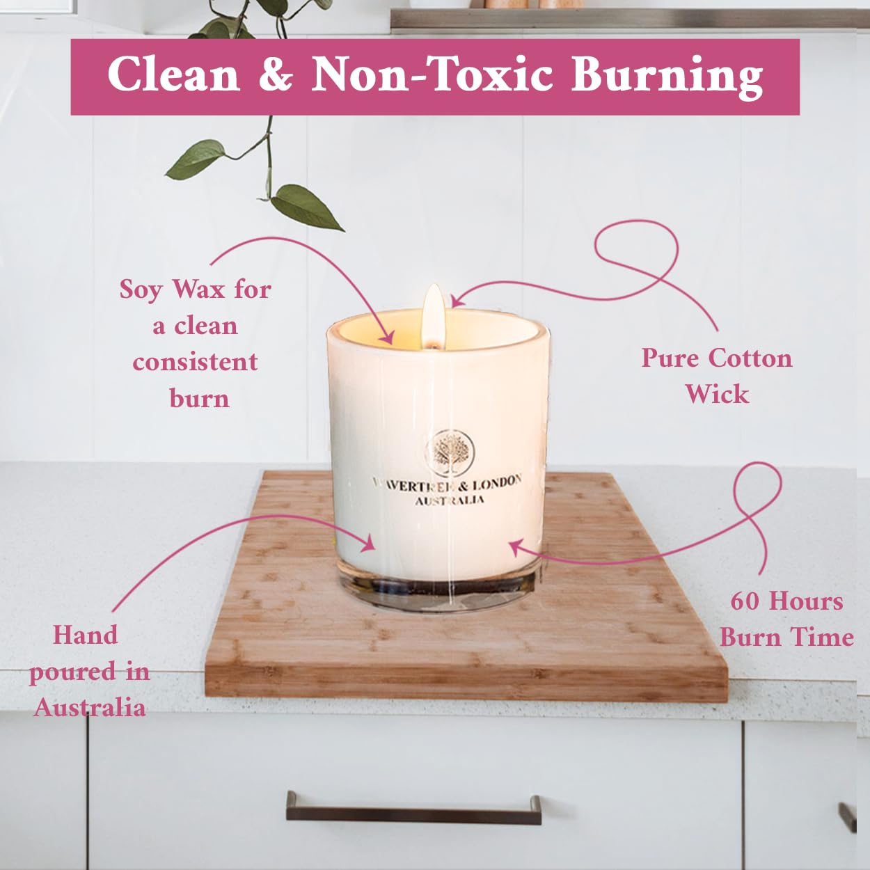 Wavertree & London hand-poured in Australia candle shows craftsmanship
