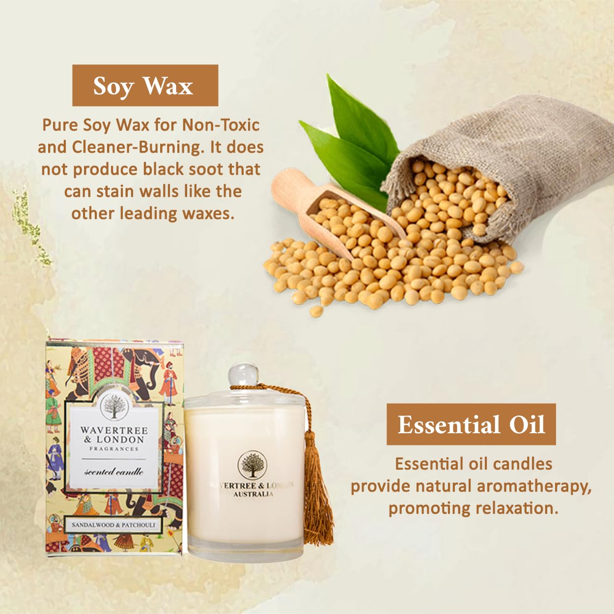Wavertree & London non-toxic soy wax candle highlights eco-friendly materials