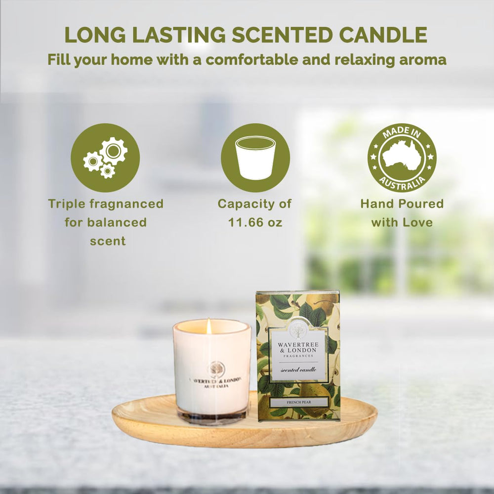 Triple-fragrance layers provide balanced scent throughout the room.