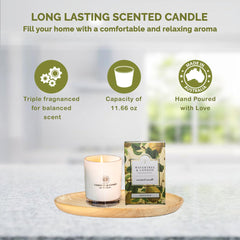 Triple-fragrance layers provide balanced scent throughout the room.