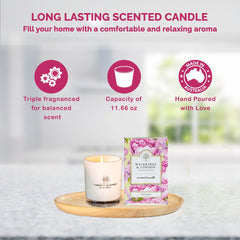 Wavertree & London Pink Peony triple-scented wax shown by aroma layers.