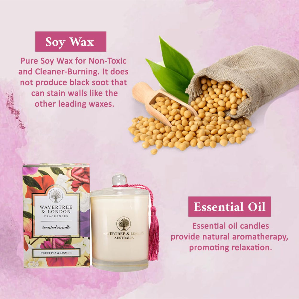 Wavertree & London triple-fragranced candle closeup with layered aroma