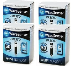 Wavesence Presto test strips for glucose testing with fast results.