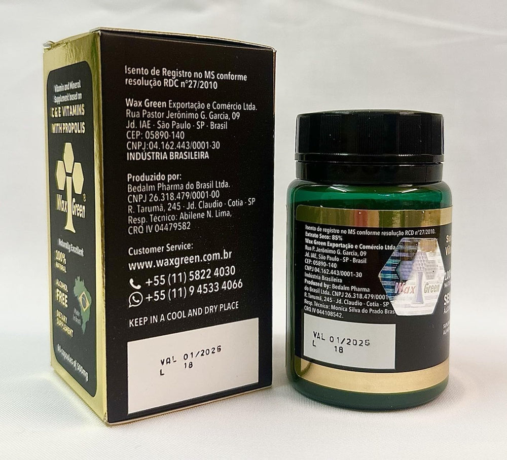 Wax Green Brazil Propolis softgel capsules ready for easy daily intake