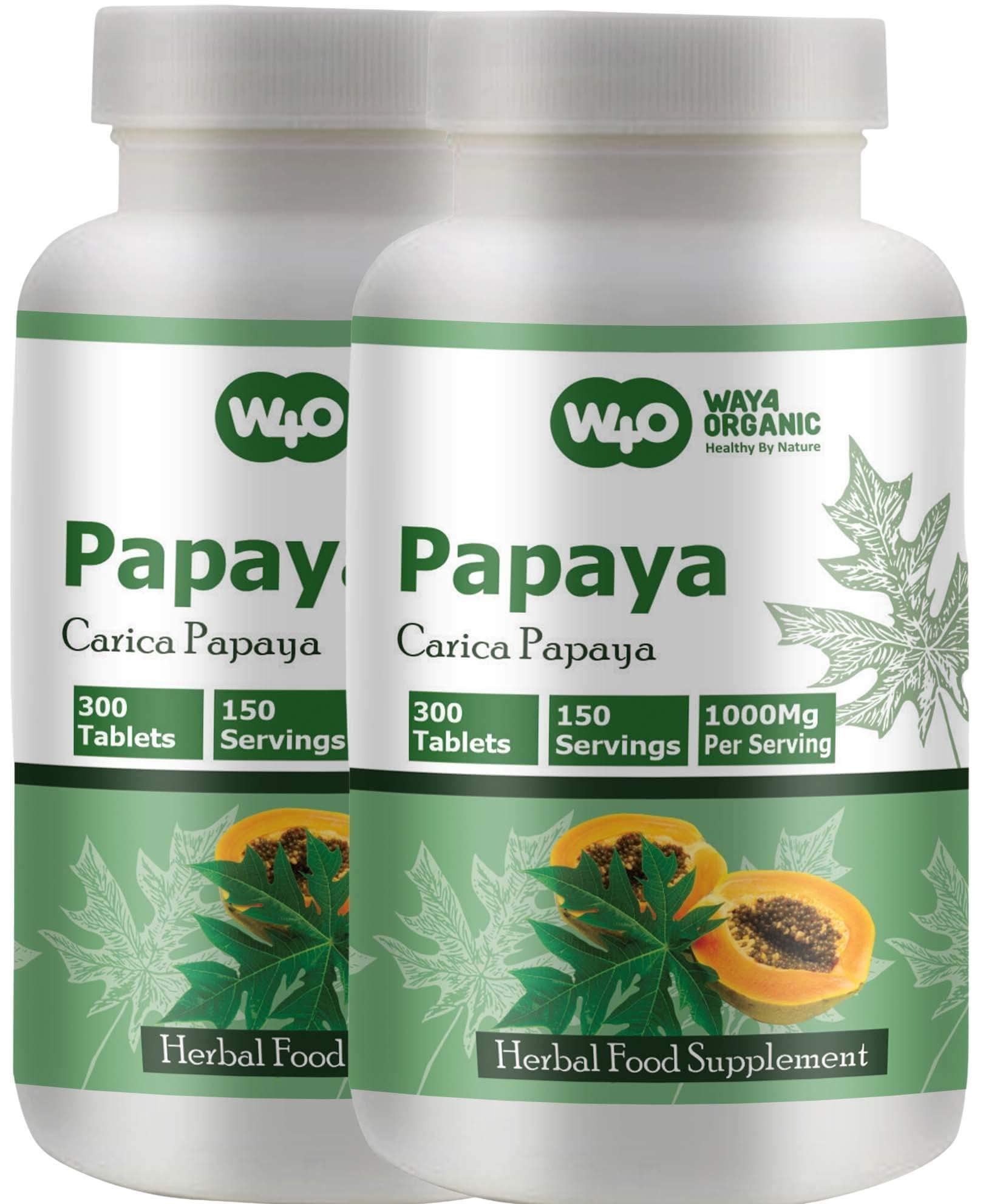 WAY 4 ORGANIC W4O papaya leaf extract capsules bottle for convenient daily use.