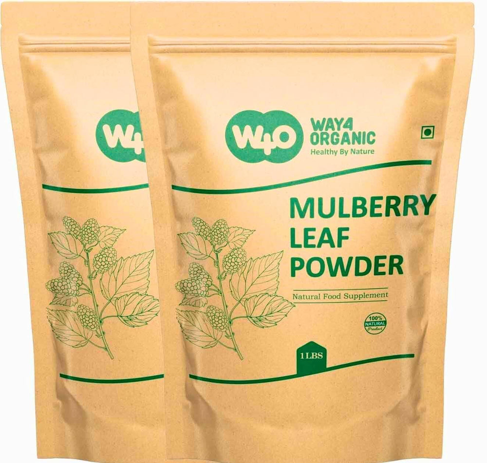 Way4Organic Mulberry Leaf Powder bag for easy daily use in smoothies