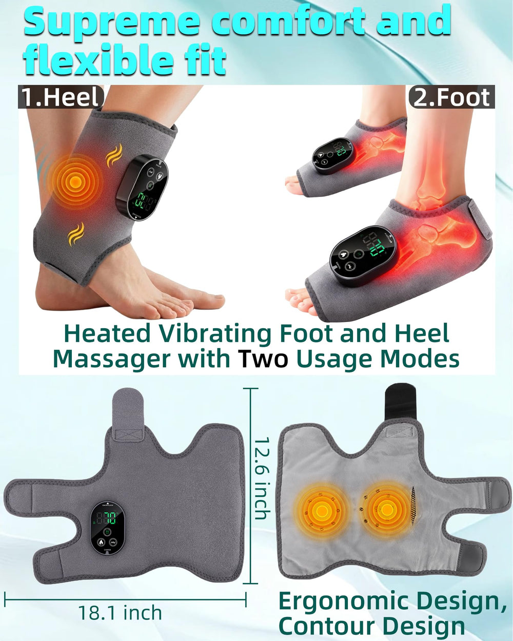 WBHLDM dual-mode massager targets feet and heels for relief.