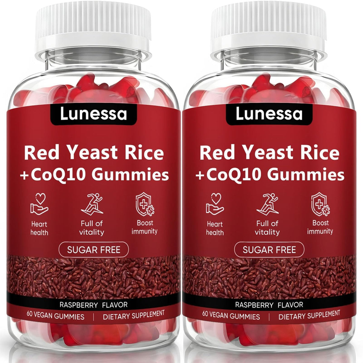 WDVNEX Lunessa bottle with raspberry gummies for daily wellness