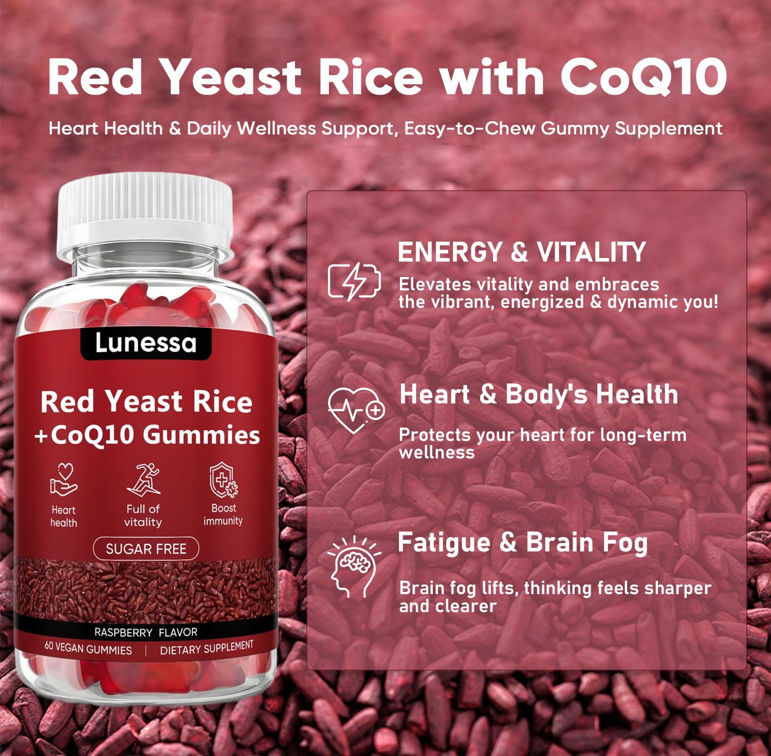 WDVNEX Lunessa ingredients highlight: red yeast rice and CoQ10