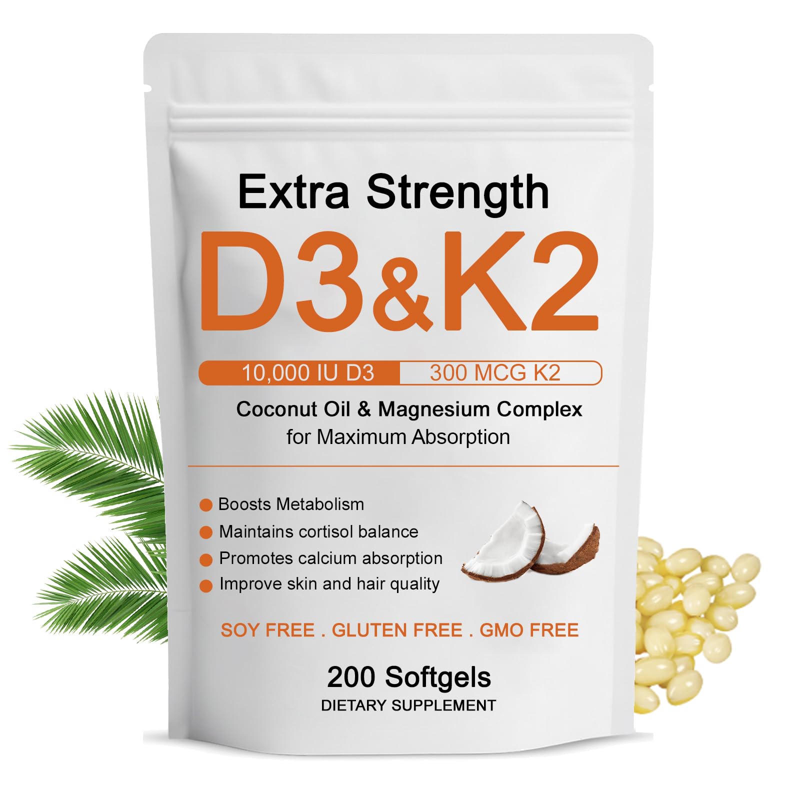 WDVNEX Vitamin D3 K2 Magnesium Softgels bottle supports daily bone and immune health.