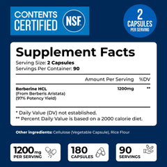 We Like Vitamins Berberine HCL label close-up shows purity and ingredients