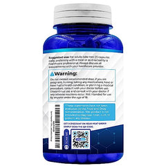 Serving-size illustration shows two We Like Vitamins capsules for daily intake