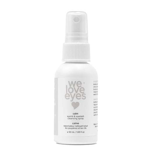 We Love Eyes hypochlorous eyelid spray bottle pour for gentle cleansing