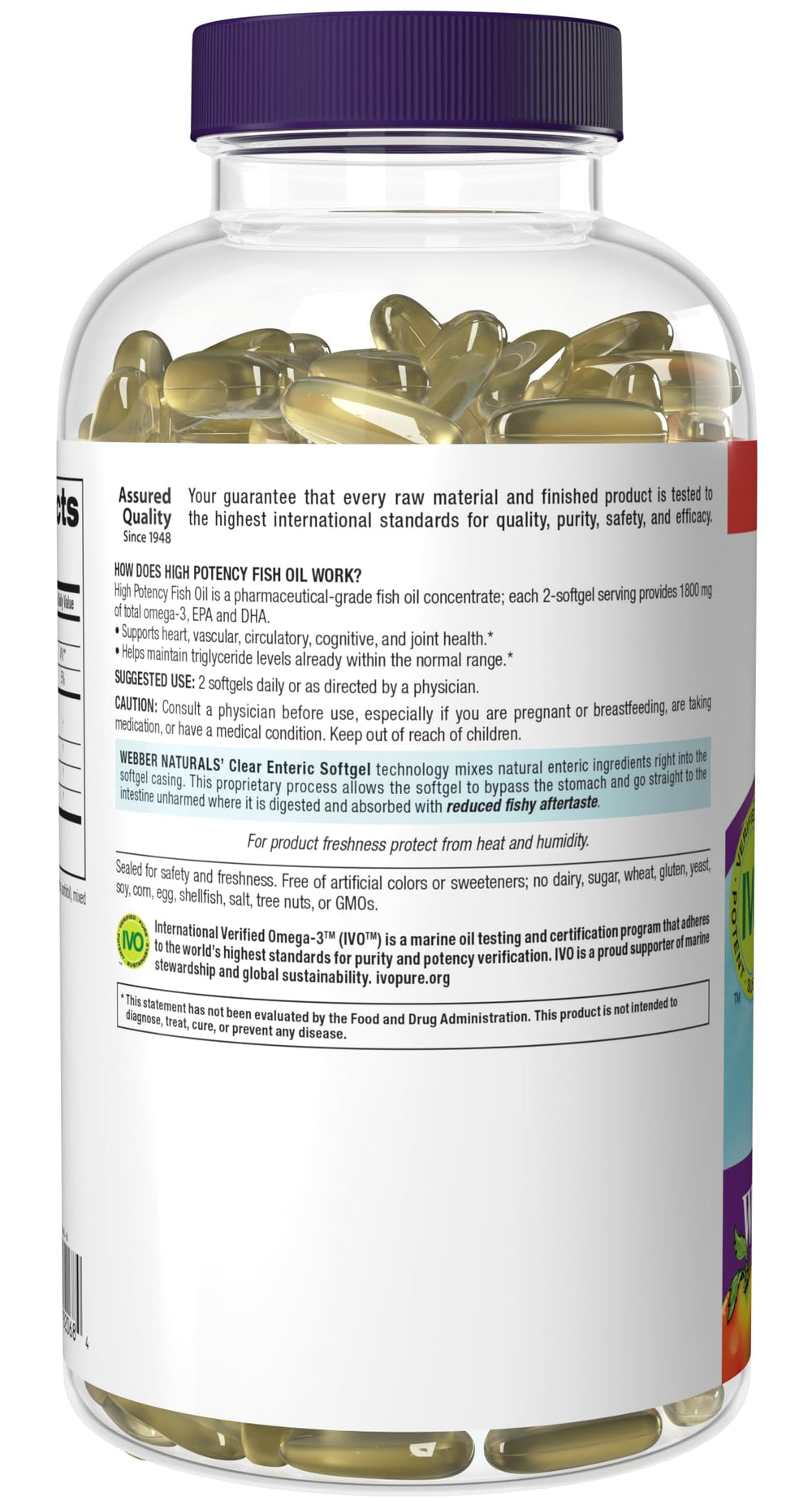 Webber Naturals absorption-focused graphic with enteric coating.