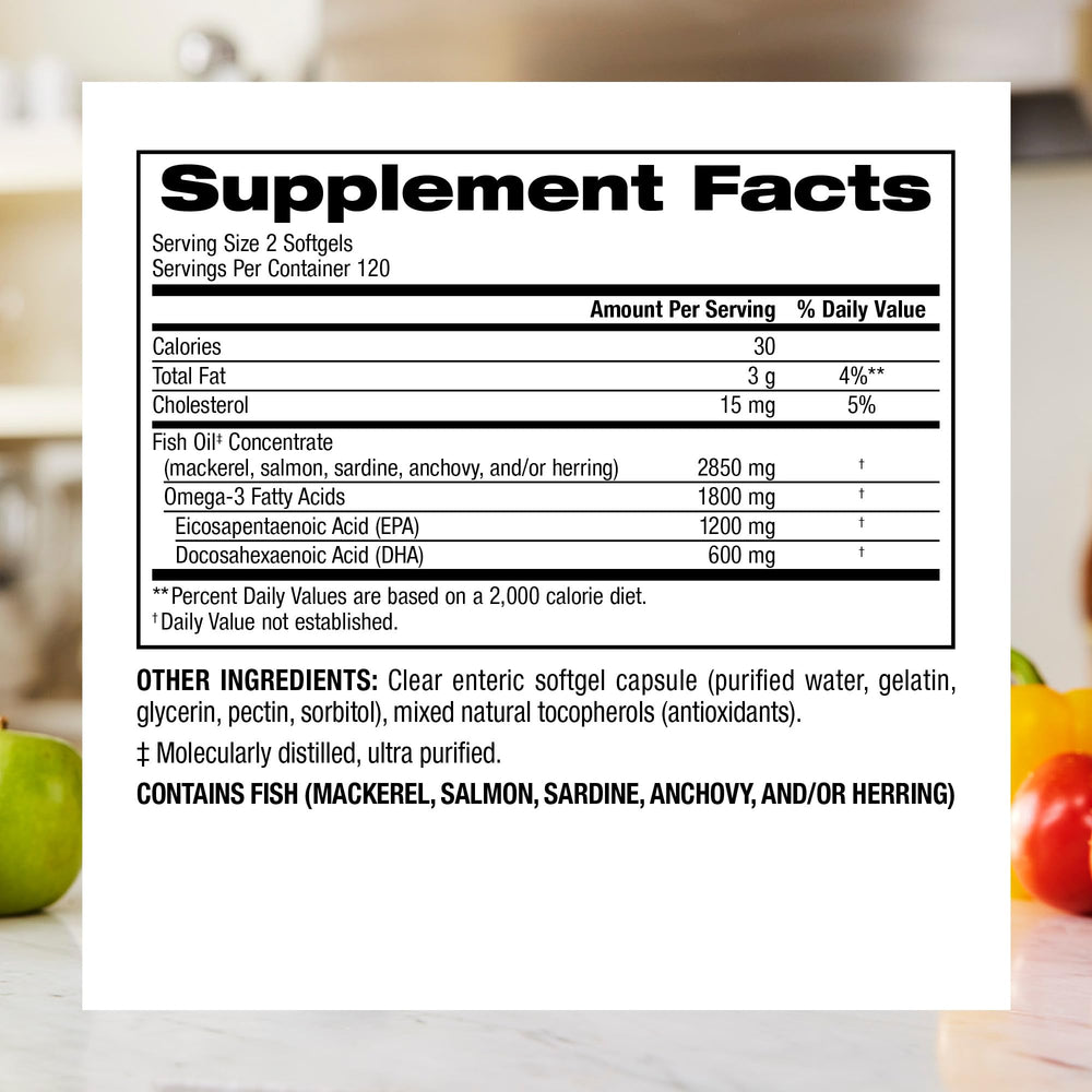Webber Naturals enteric softgels clear coating reduces aftertaste.