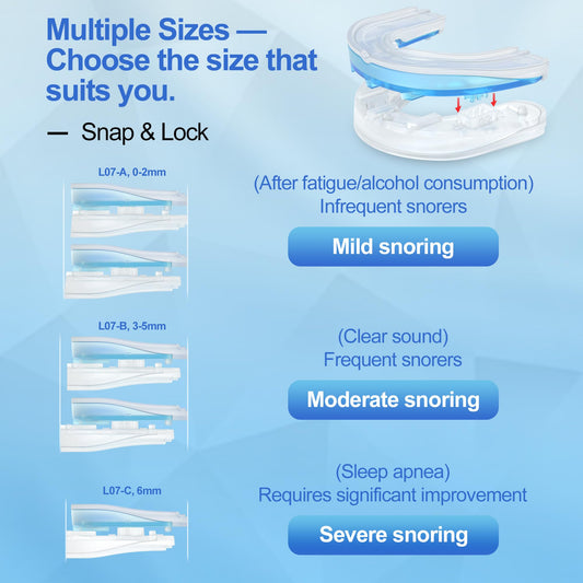 Wedoheal anti-snoring mouthpiece adjustable-fit demonstrates customizable comfort at the jaw