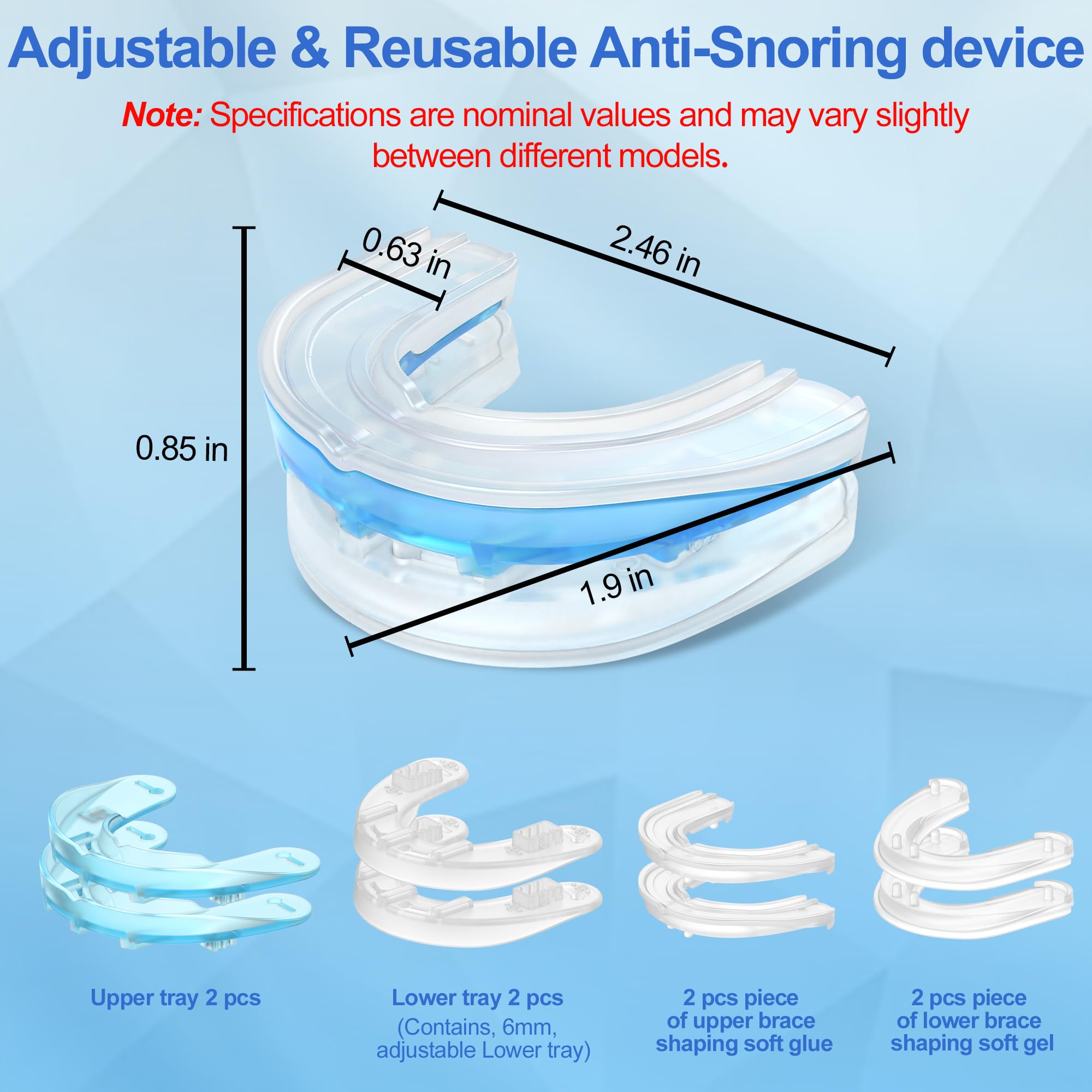 Wedoheal safe materials mouthpiece designed for safe nightly wear