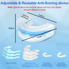 Wedoheal user wearing the mouthpiece in bed for nightly comfort