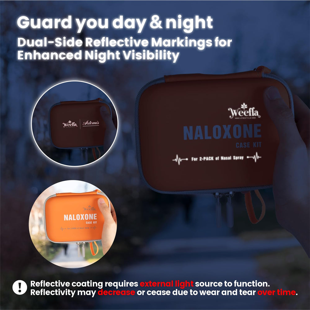 weefla naloxone carry case side view highlighting lightweight build for travel