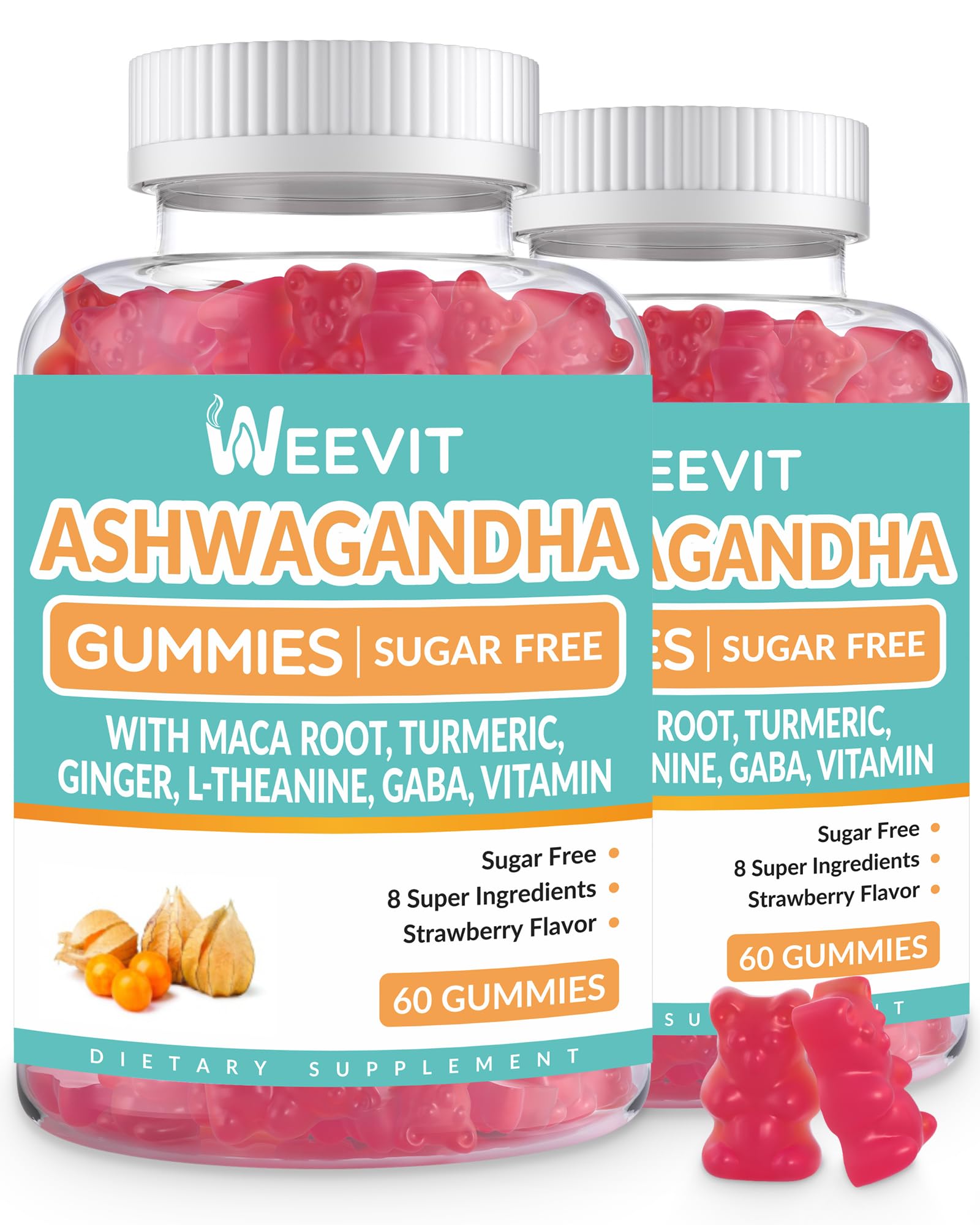 Weevit Ashwagandha Gummies bottle ready for daily energy support.