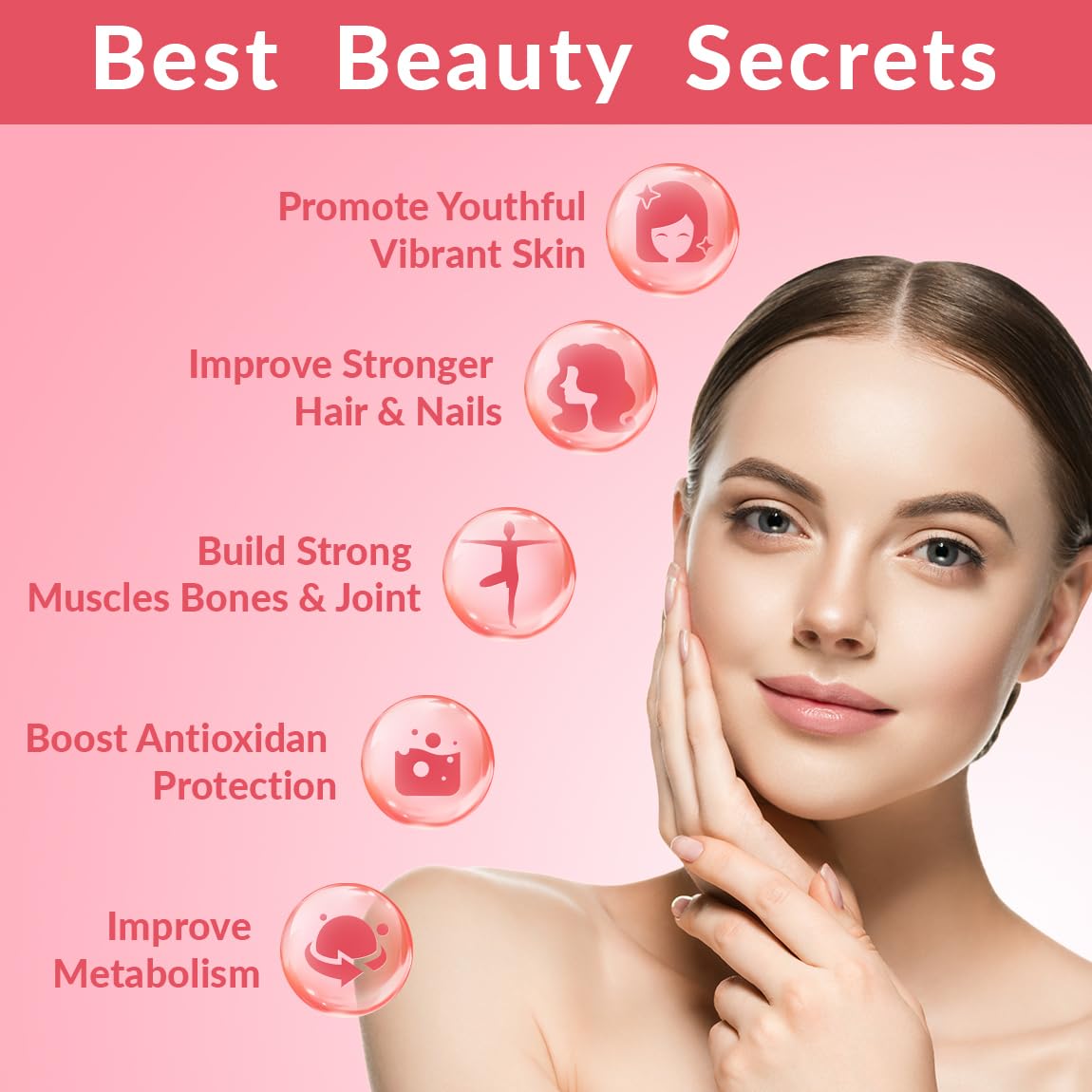 Weevit collagen gummies with vitamins C and biotin for hair and skin support.