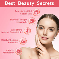 Weevit collagen gummies with vitamins C and biotin for hair and skin support.