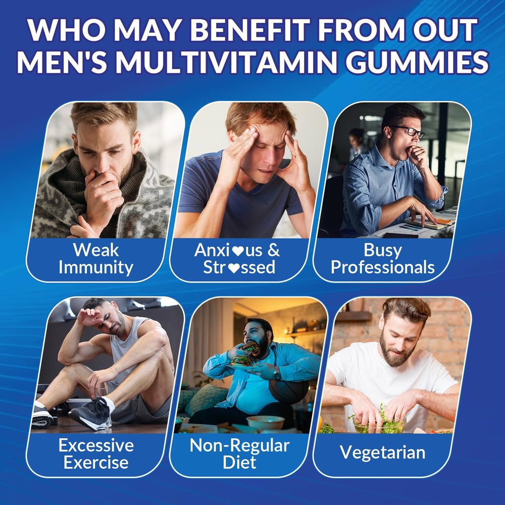 Weevit mens multivitamins gummies close up of omega-3 and digestive enzymes.
