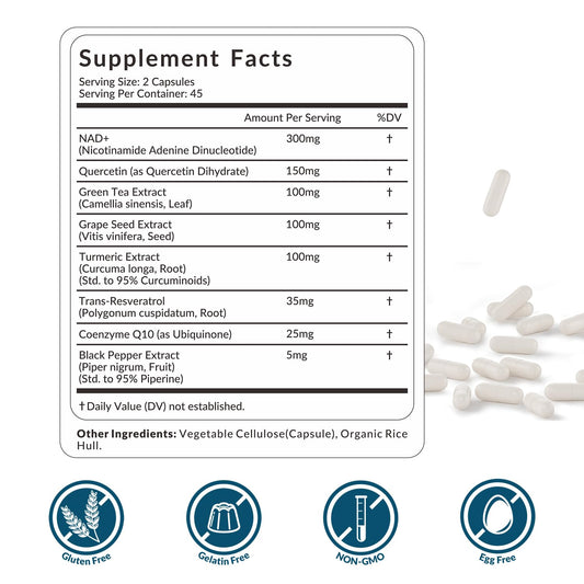 Weevit resveratrol bottle highlighting anti-aging support and antioxidant potential.