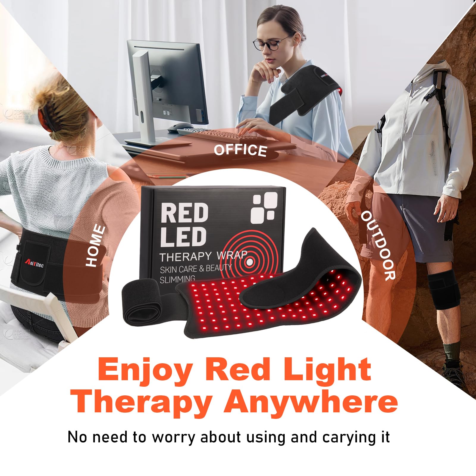 Weiyitec red light therapy belt demonstrates 660nm and 850nm modes