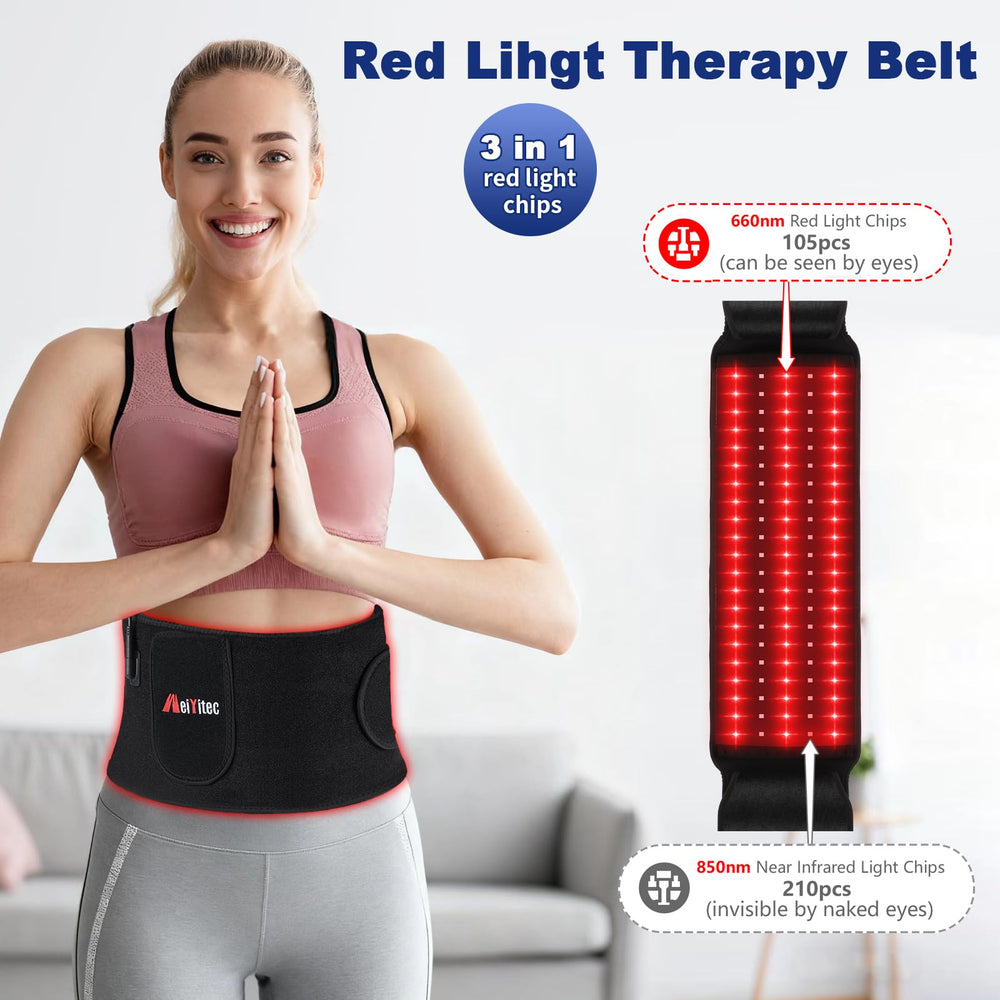 Weiyitec red light therapy belt USB-powered convenient power from laptop or adapter