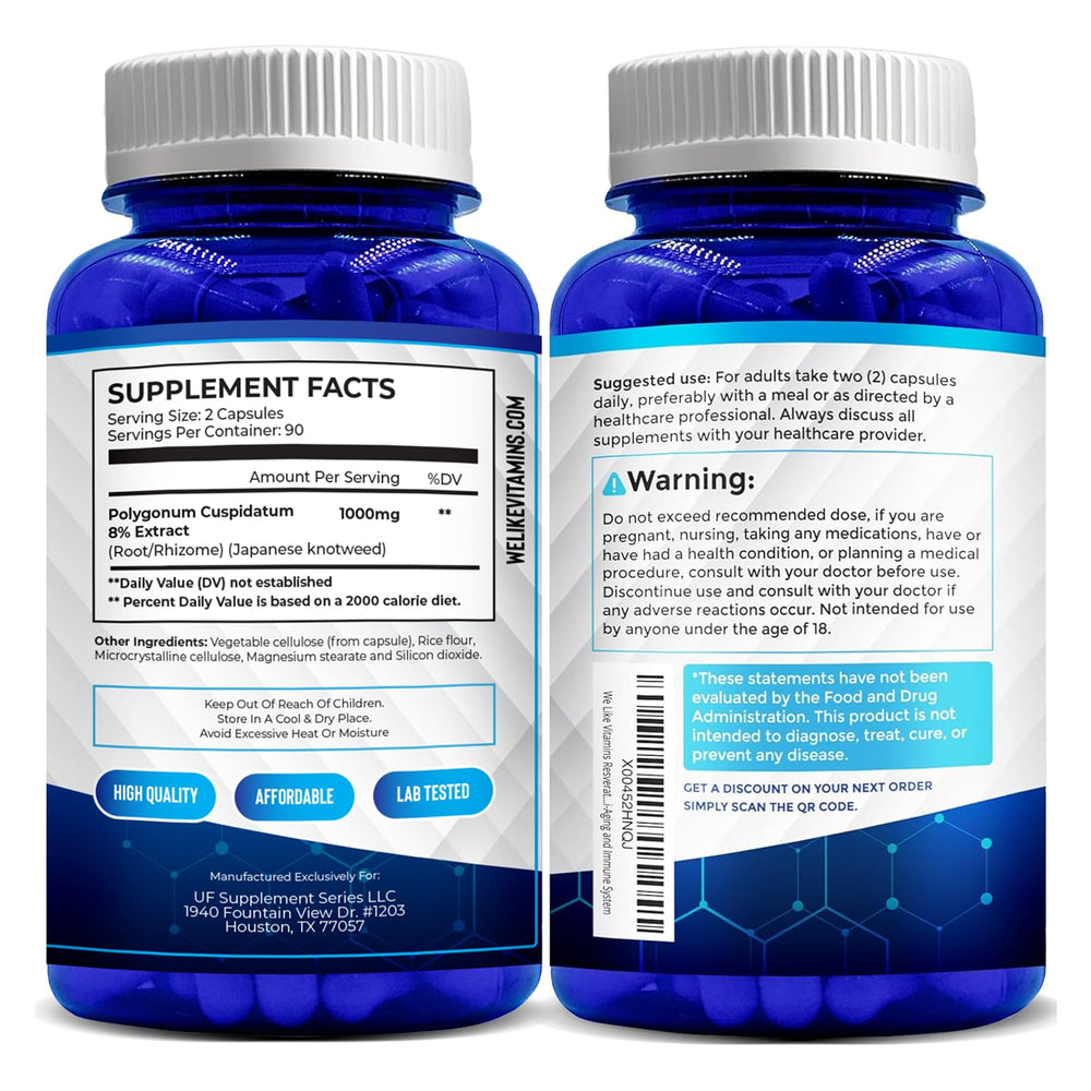 We Like Vitamins daily-dose setup demonstrating a two-capsule regimen.