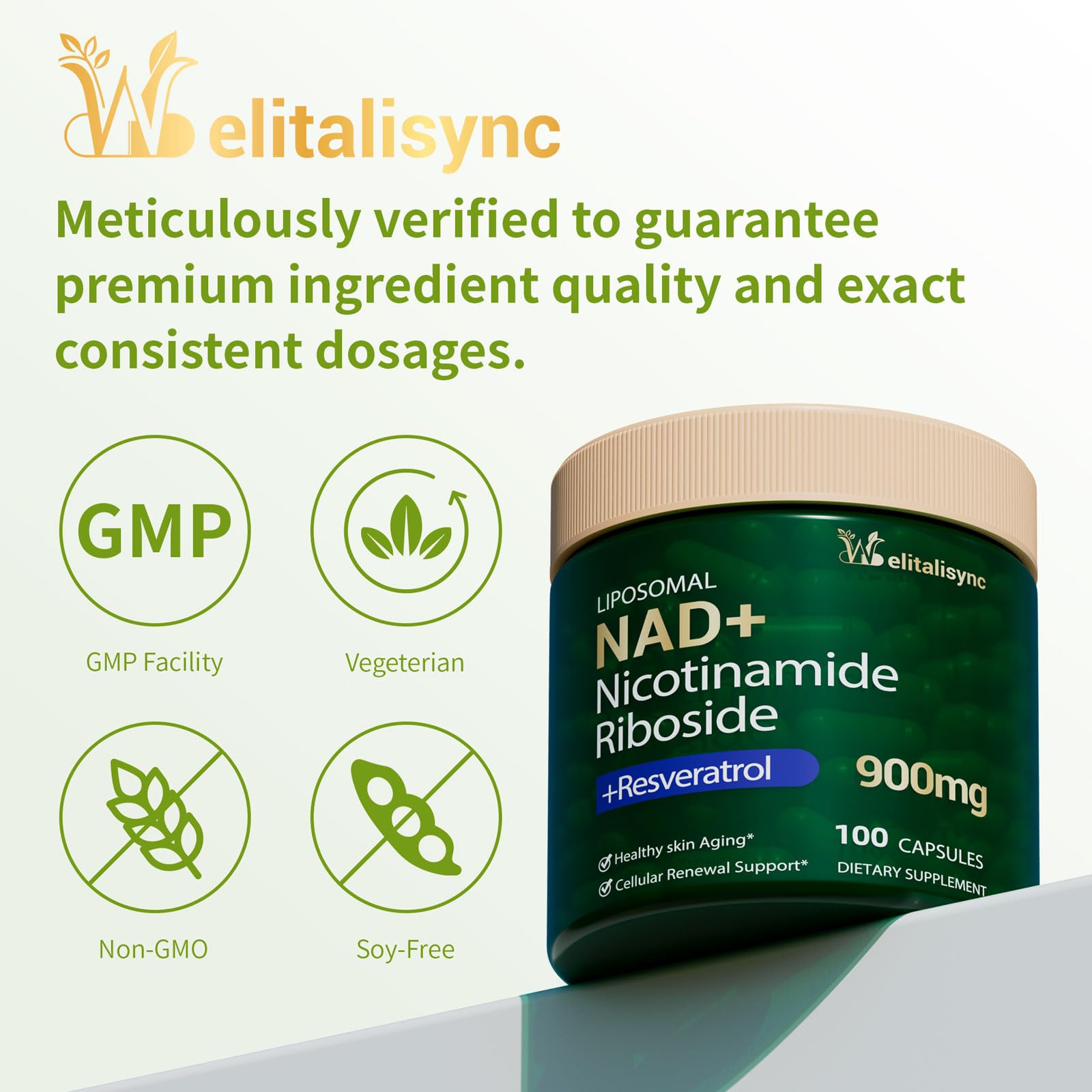 Welitalisync GMP manufacturing badge signals strict quality standards