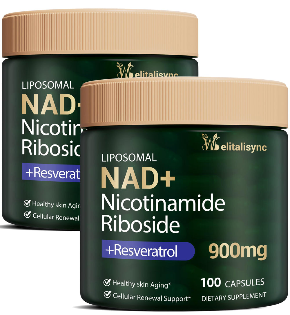 Welitalisync premium NAD+ bottle with liposomal formula for daily energy support