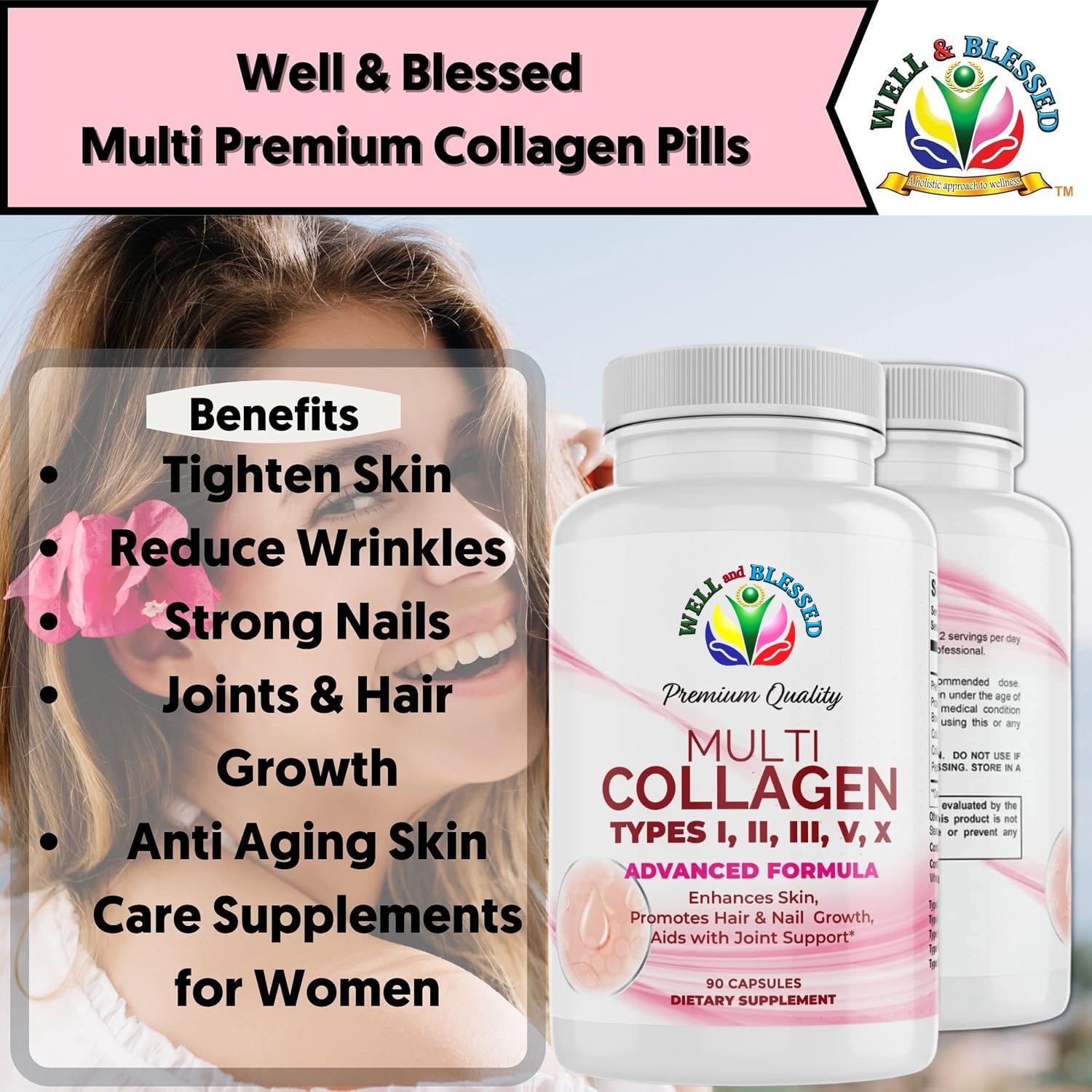 Well and Blessed skin appearance demonstrates hydration and elasticity.