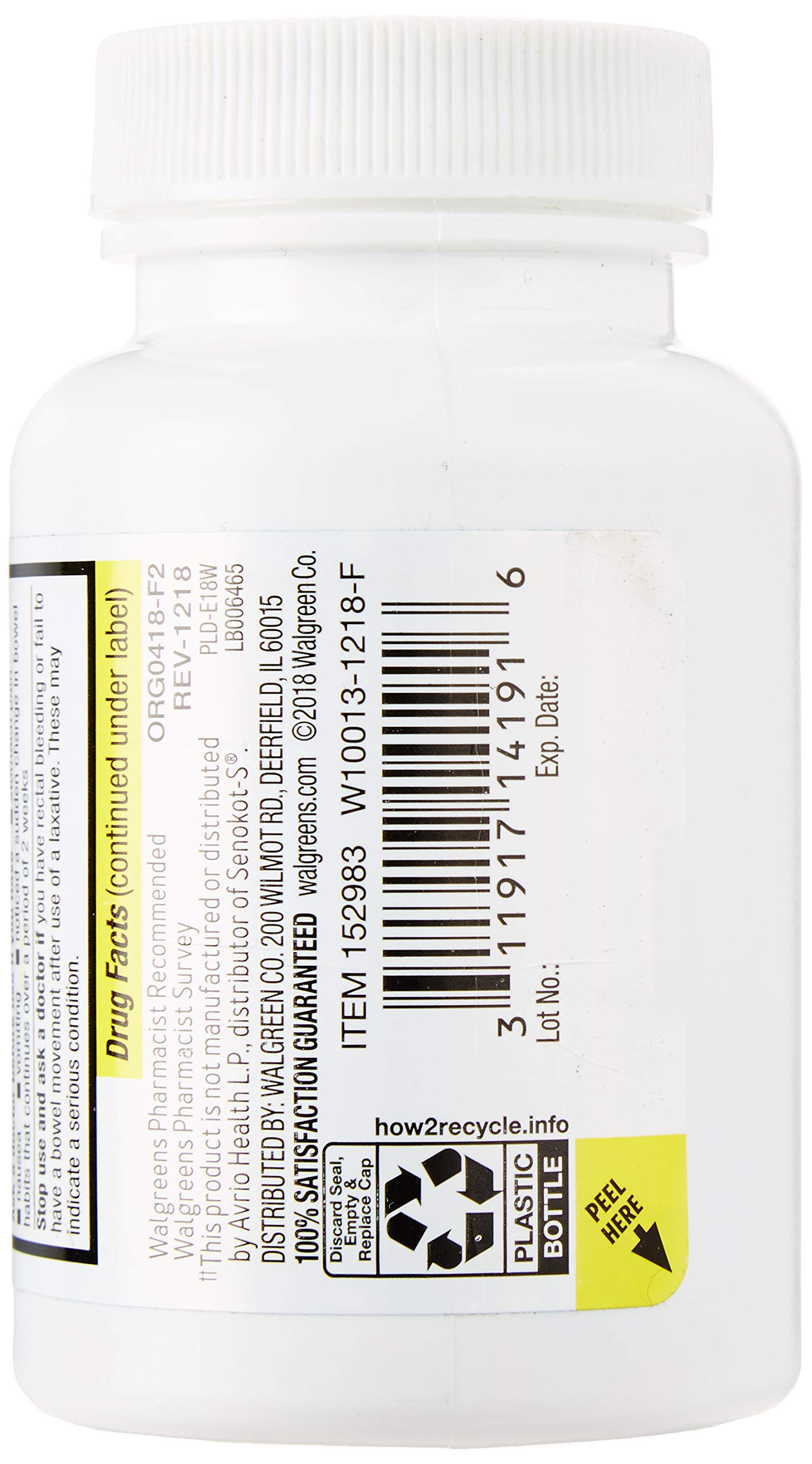 Well at Walgreens Senna-S tablets bottle and box for easy dosing