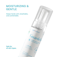 Well Before Guardelle bottle closeup highlights premium USA-made foamer.