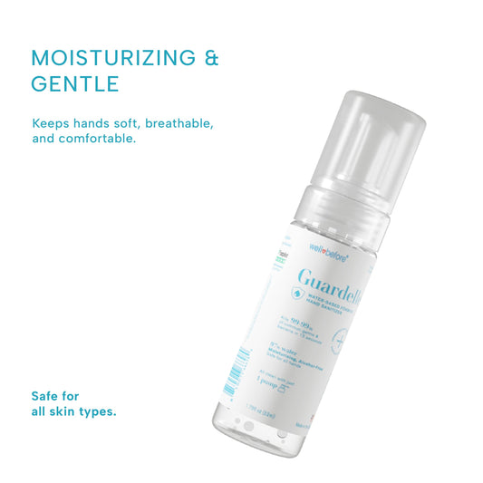 Well Before Guardelle uses a 1 pump foamer for even dispensing