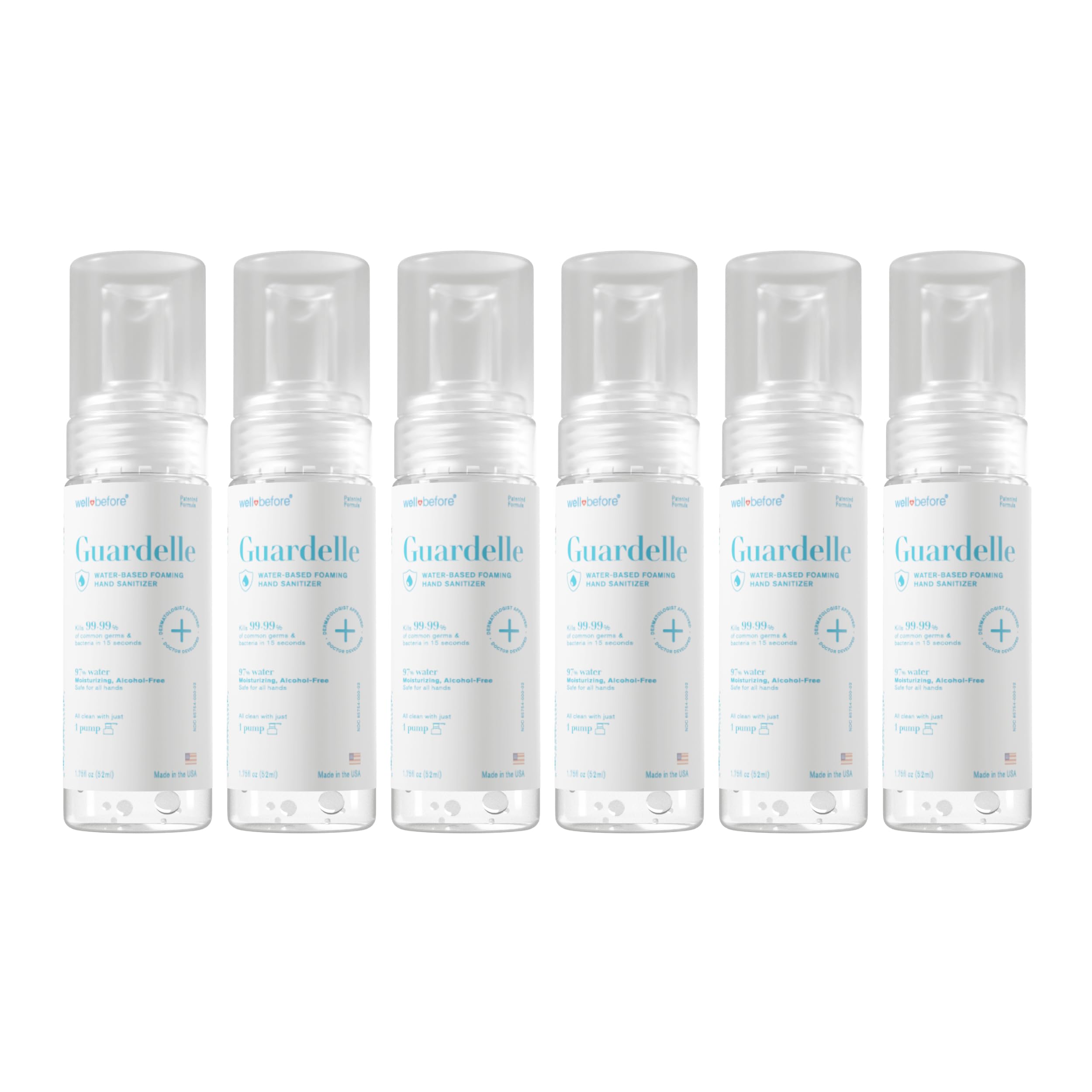 Well Before Guardelle foaming sanitizer with dense pump action