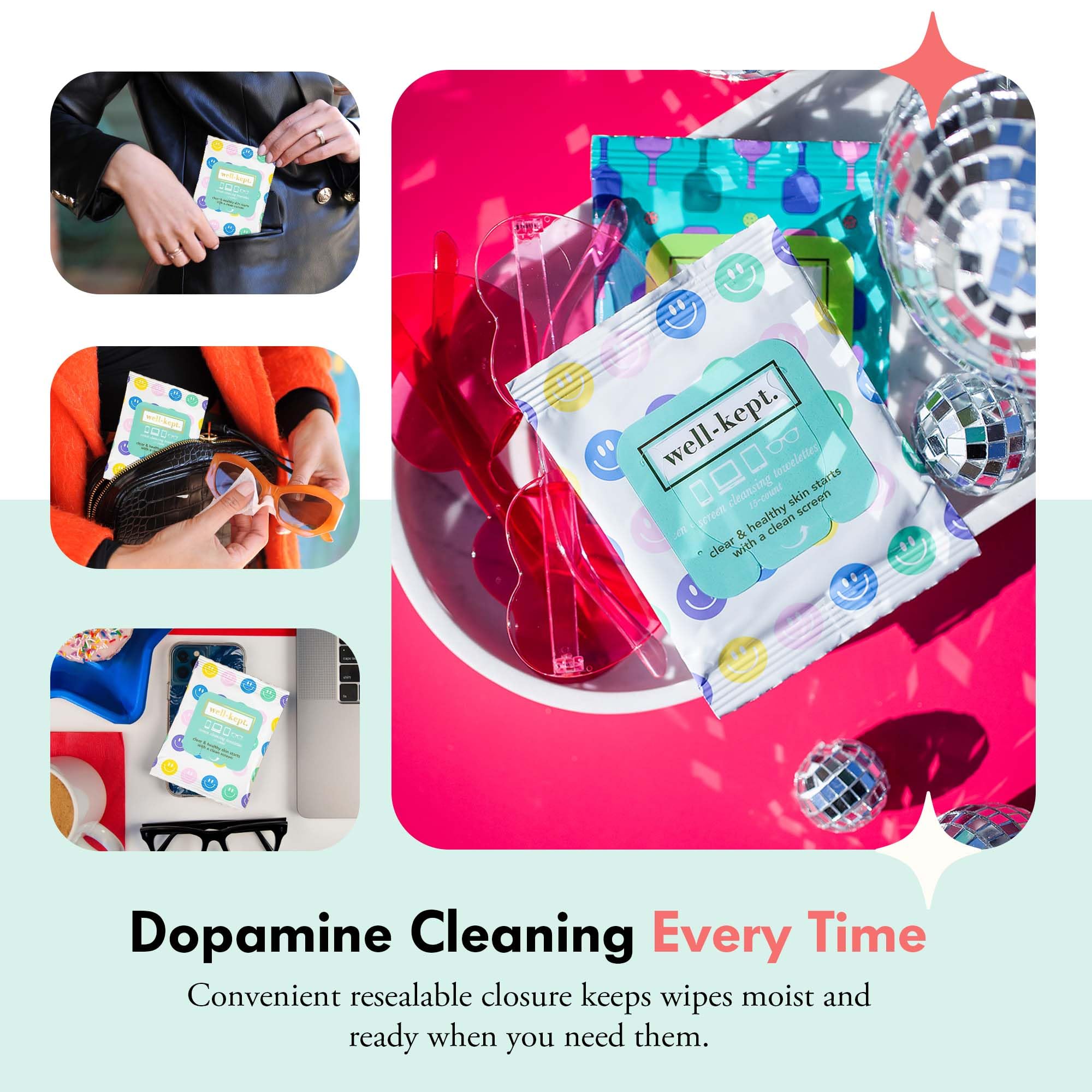 Well-Kept screen wipe cleaning phone screen without residue