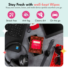 Well-Kept wipes ammonia-free for coated lenses and HD screens.