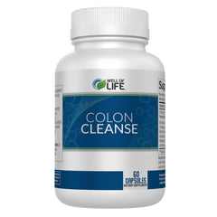 Well of Life Colon Cleanse bottle front shows plant-based digestive support.
