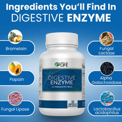 Made in USA badge with vegan formula for clean digestive support.