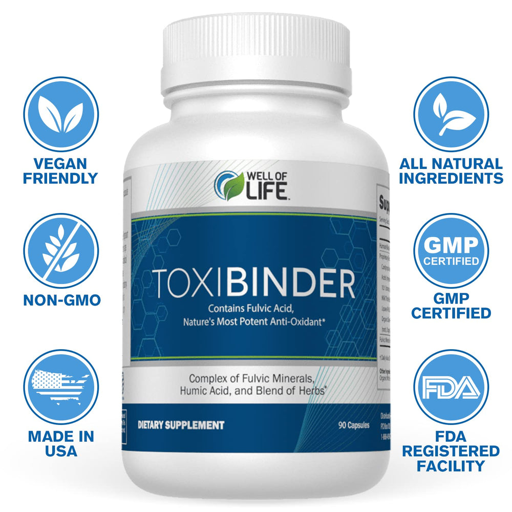 Well of Life ToxiBinder fulvic acid visual indicating nutrient delivery.
