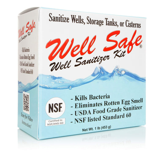 Well Safe Well Sanitizer Kit cover image showing complete treatment for safer, clearer well water
