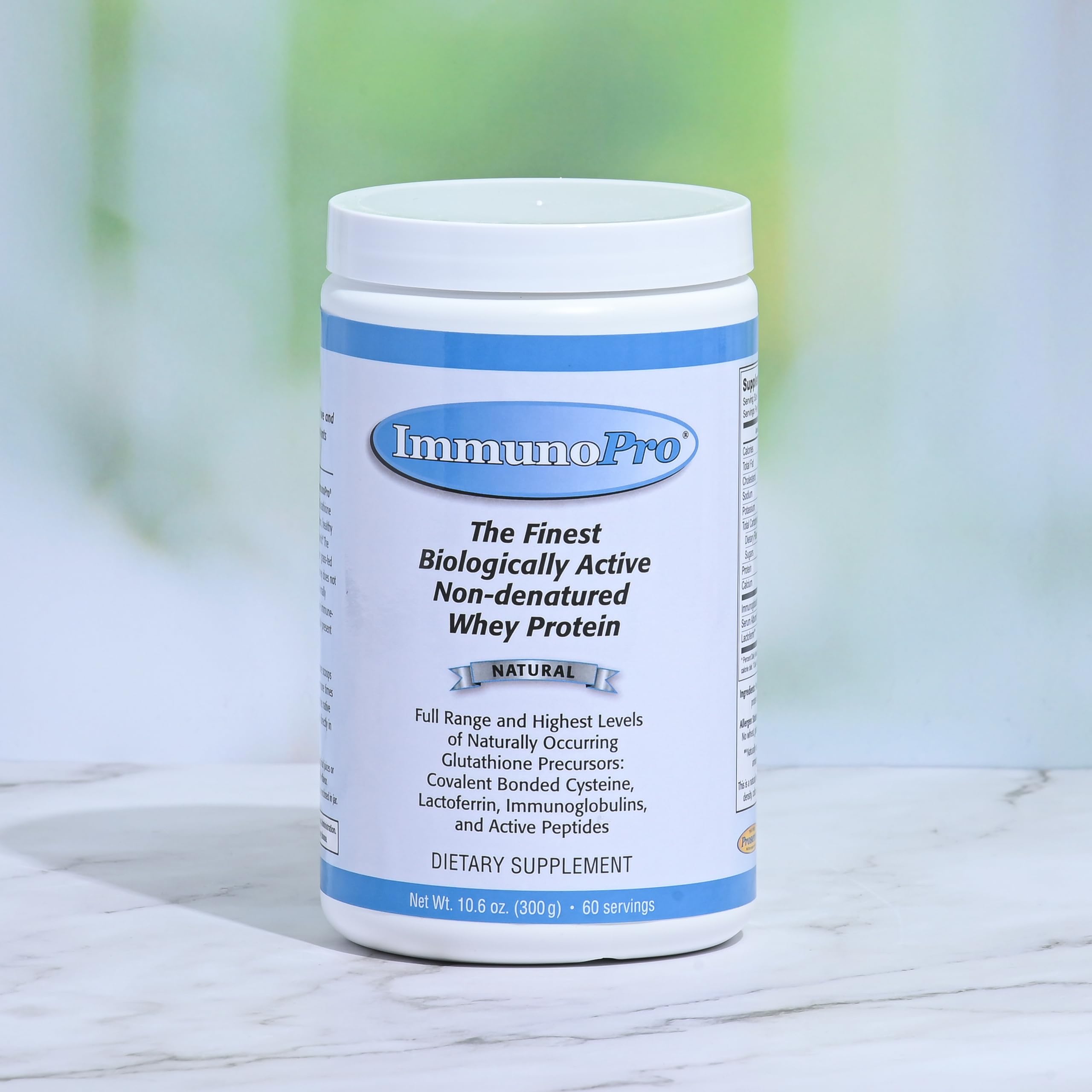 Well Wisdom ImmunoPro 60-serving jar branding showcases long-term fueling.