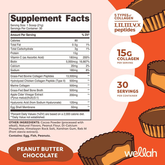 Wellah Afterglow serving scoop demonstrates precise 15g portions for daily use.