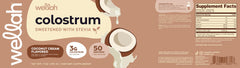 Wellah Colostrum Coconut Cream package display suggesting full container and servings.