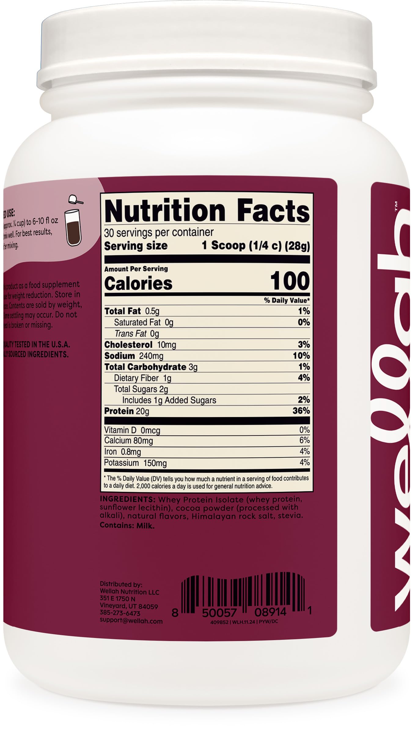 Wellah Protein Your Whey shake served after exercise supports an active routine.