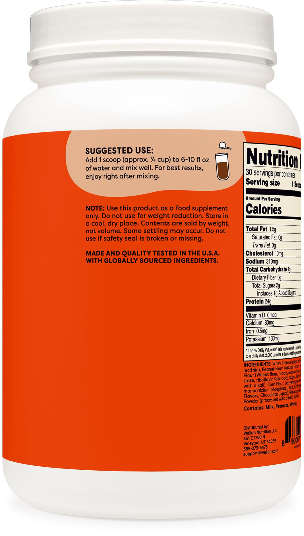 Wellah Protein Your Whey vanilla bottle ideal for quick, convenient protein boosts
