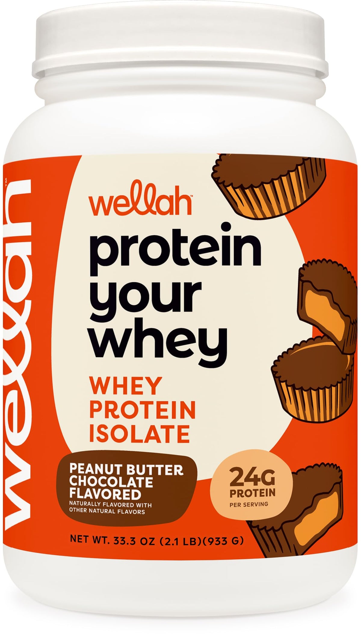Wellah Protein Your Whey peanut butter chocolate bottle for post-workout protein and flavor